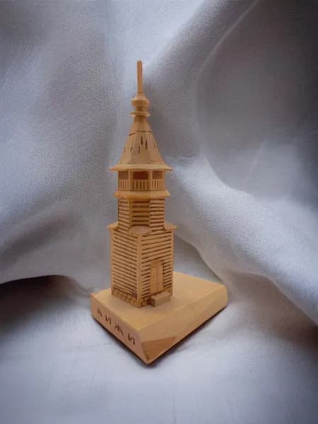 Винтажная масштабная модель колокольни в Кижах, СССР.