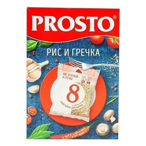 Рис и гречка Prosto в пакетиках для варки 8 порций 500 г