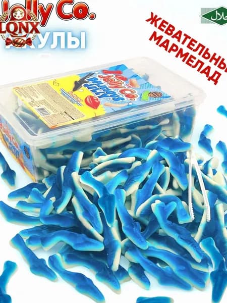 Жевательный мармелад Jelly Co Акула, контейнер / 250гр