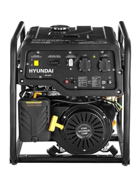 Генератор бензиновый HYUNDAI, 4 кВт, 15,6 часов, две розетки 230 В, модель HHY 5020F