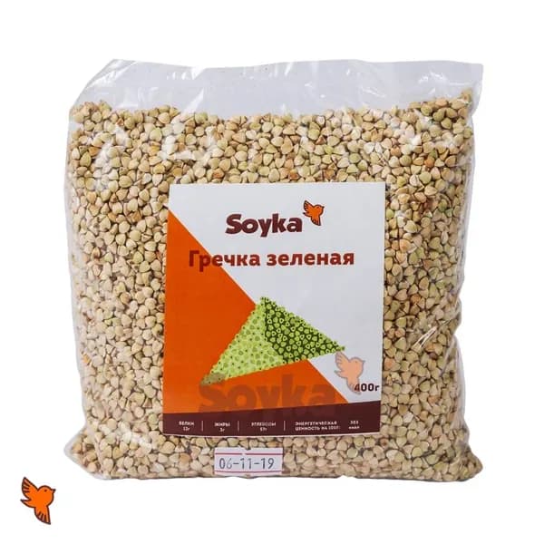 Гречка зеленая Сойка, 400г Россия
