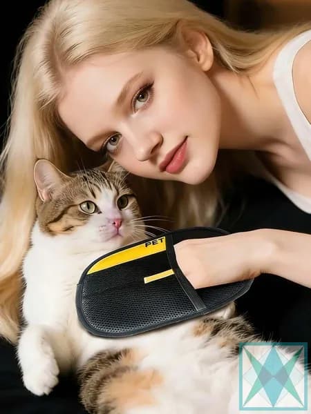 Перчатки для электростатической чистки шерсти домашних животных