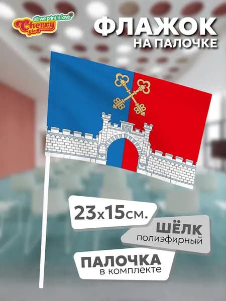 Флаг 23x15 на палочке Васильевский район (Запорожская область)