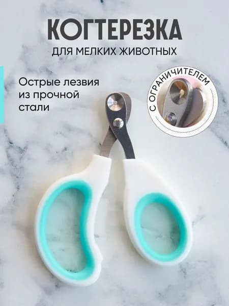 Когтерезка для кошек с ограничителем, ножницы для когтей кошек