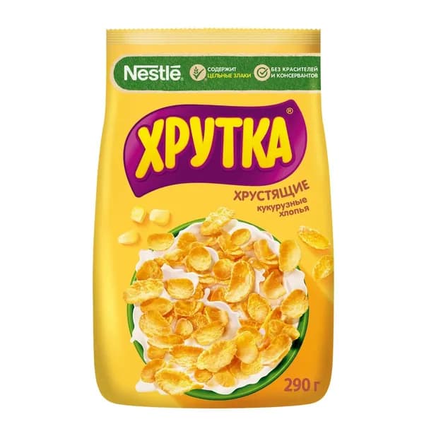 ХРУТКА . Хлопья кукурузные хрустящие, обогащенные кальцием 290г