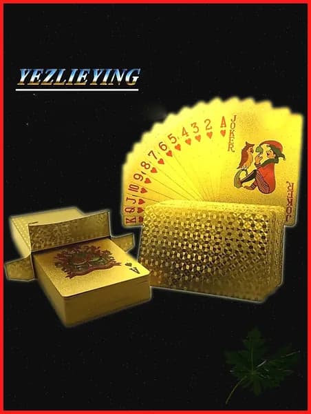 Карты игральные, пластиковые "Gold", 1 колода, 54 карты