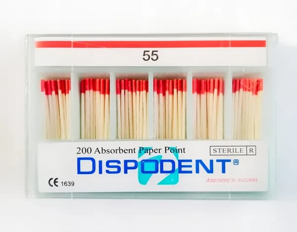 Штифты бумажные 02 №55, 200 шт, (Dispodent) код -7705