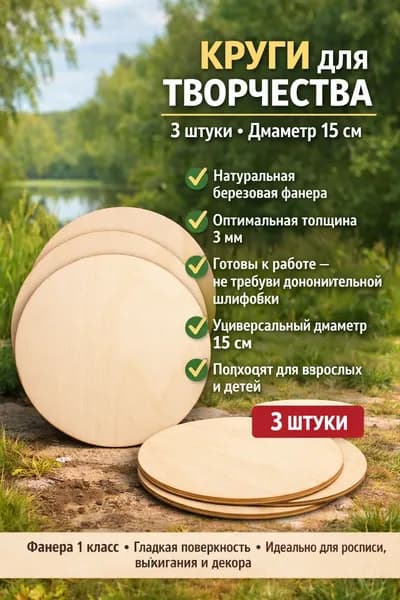 Доски заготовки деревянные для творчества 15 см 3 шт фанера березовая 3 мм 1 сорт деревянные заготовки для выжигания