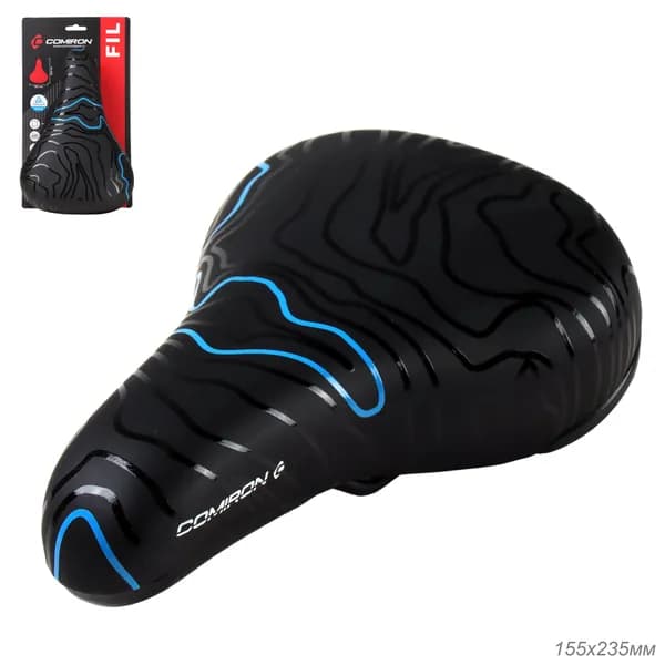 Седло велосипедное детское COMIRON FIL N964B 235x155 мм