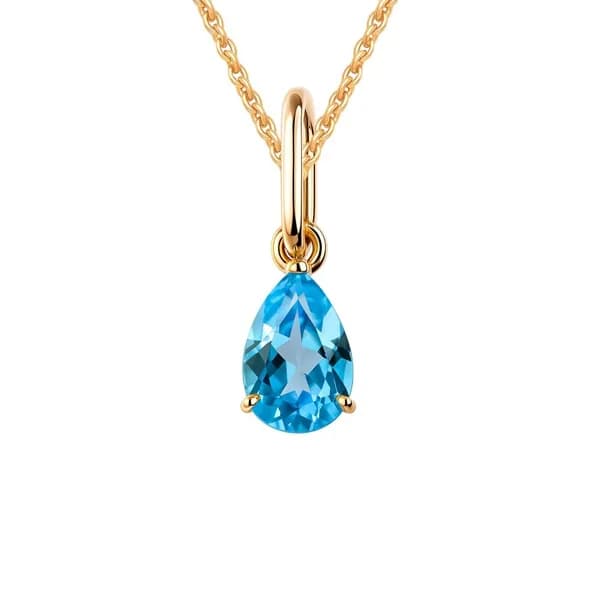 Подвеска на шею с топазом из красного золота 375 пробы 585GOLD