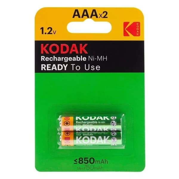 Аккумулятор мизинчиковый KODAK R03 (AAA) Ni-MH 850mAh 2 штуки (бл/2)