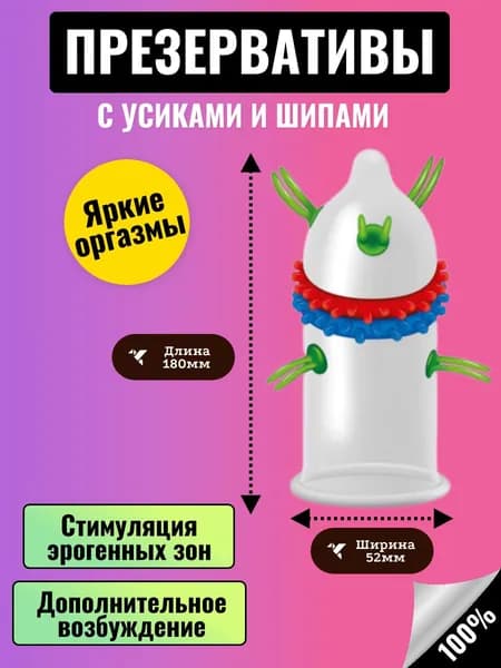 Презервативы ультратонкие с усиками и шариками