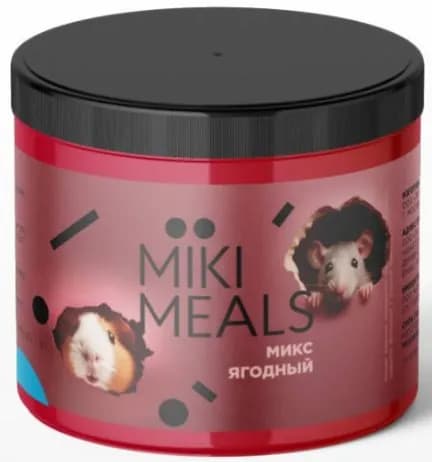 MIKIMEALS Лакомство для грызунов Ягодный микс, 150 гр