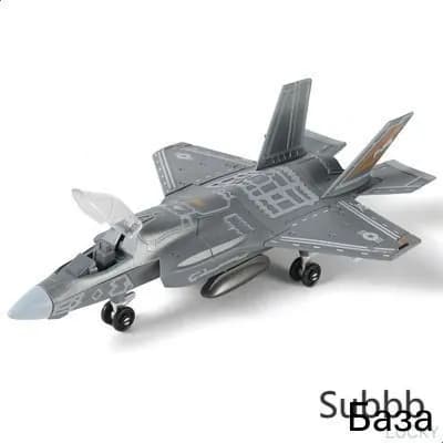 Масштаб 1:72, набор для быстрой сборки модели истребителя F-35, пластиковая военная модель самолета F35 с подставкой, подарок для детей (27 деталей)