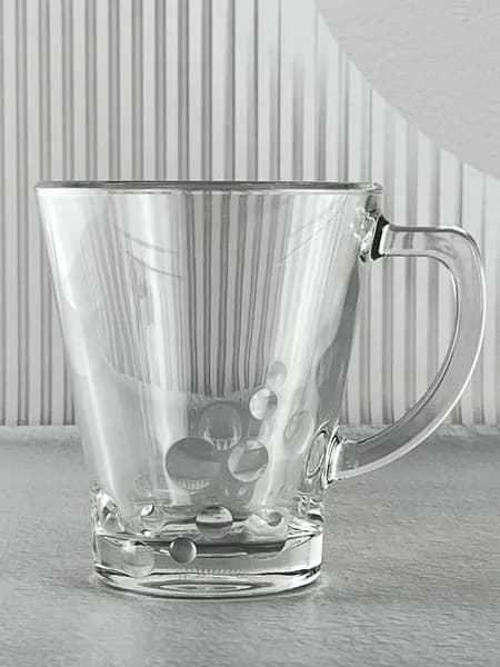Кружка ОСЗ Аура Модерна, 330 мл, зеркальная, 1 шт, из стекла, для чая и кофе, для горячих и холодных напитков, для капучино и латте, для дома и дачи, подарок женщине на праздник, для сервировки стола