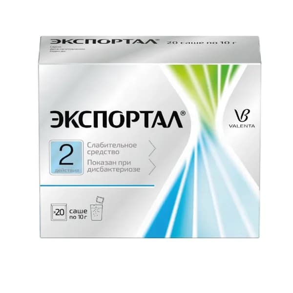 Экспортал 10 г порошок для приготовления раствора для приема внутрь 20 шт