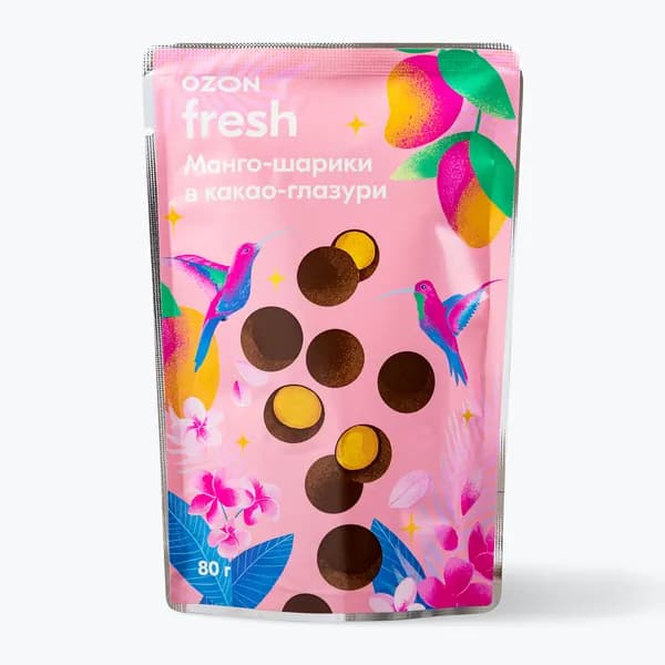 Манго-шарики в какао-глазури 80 г, Ozon fresh