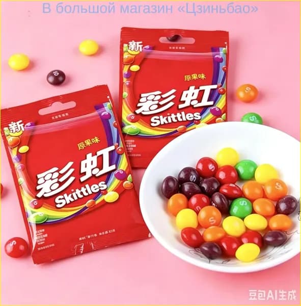 Сладости Skittles с необычным сочетанием цветов и фруктов в удобной упаковке