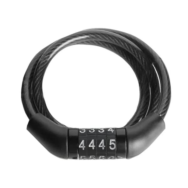 Замок для велосипеда, самоката, детских колясок тросовый Ajax (Аякс) PD-0665-CODE/навесной кодовый