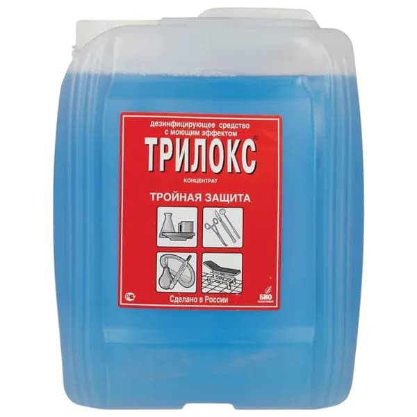 Средство дезинфицирующее для любых поверхностей концентрат 5 л, ТРИЛОКС, с моющим эффектом