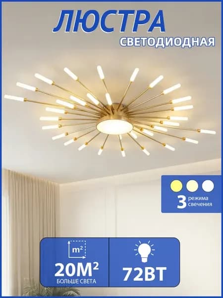 Люстра светодиодная в форме солнца, 28 LED, для гостиной