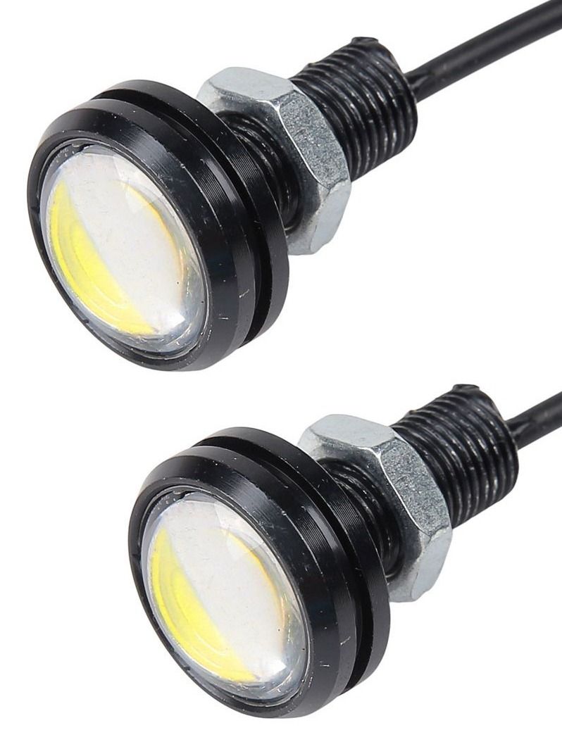Ходовые огни для авто DRL-YY-3W точечные 22 мм (металлический корпус)