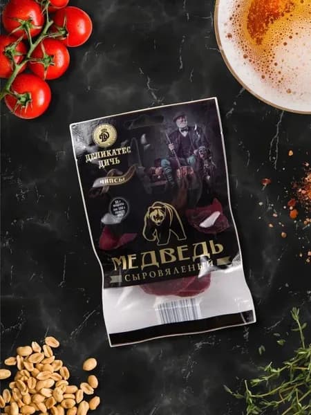 Чипсы из мяса Медведя в подарочной упаковке 35г