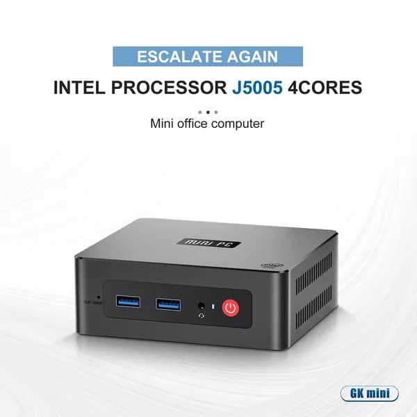 SZBOX Мини-ПК (Intel Pentium Silver J5005, RAM 8 ГБ, SSD 128 ГБ, HDD 128 ГБ, Intel Graphics, Windows), черный