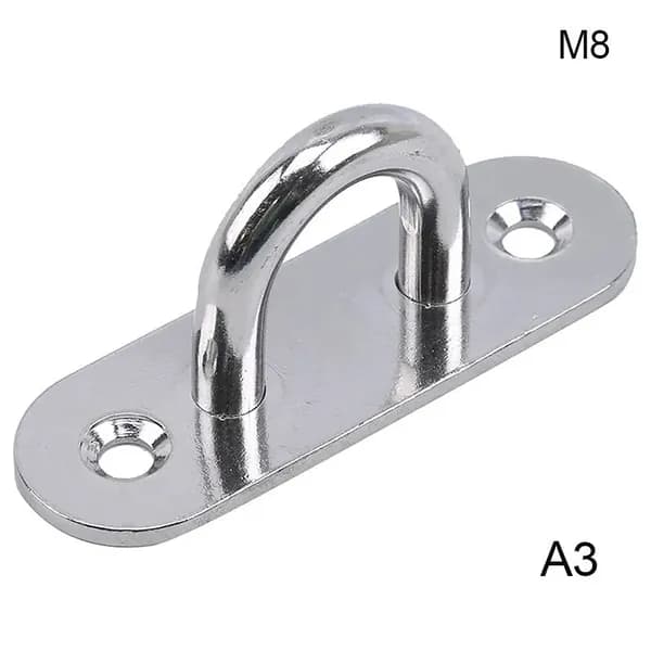 Крючки M5/6/8 с крючками, пластина для глаз, тяжелая продолговатая стальная накладка из нержавеющей стали, крепление, настенная U-образная потолочная вешалка для лодки, гаражный гамак D-образной формы