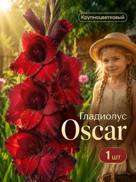 Гладиолусы луковицы крупноцветковые Оскар, 1 шт