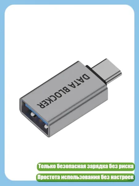 Портативный USB Type C адаптер для защиты от взлома с универсальной совместимостью, - C ориентация серебро