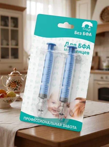 BabyAge Назальный аспиратор шприцевого типа, 10 мл, синий