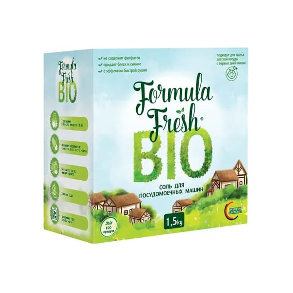 Соль для посудомоечных машин Bio Formula Fresh 1,5 кг