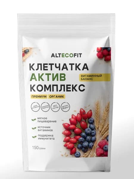 ALTECOFIT Клетчатка для похудения, псиллиум микрозелень, актив комплекс, 150 г