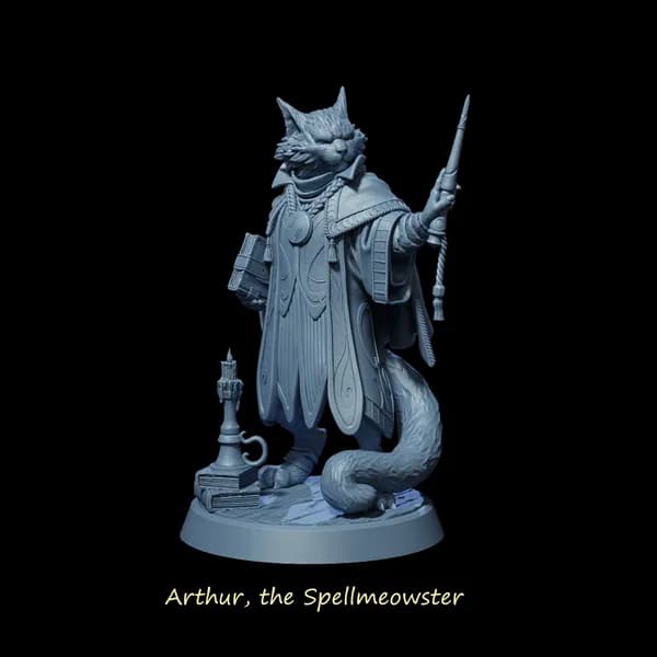 Миниатюры для ДнД / Arthur, the Spellmeowster