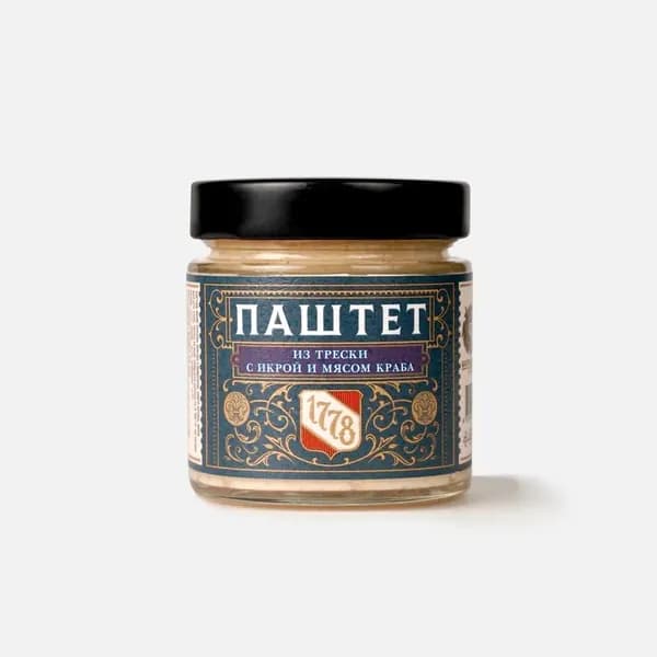 Паштет GASTRONOMIA 1778 "Треска с икрой и мясом краба"