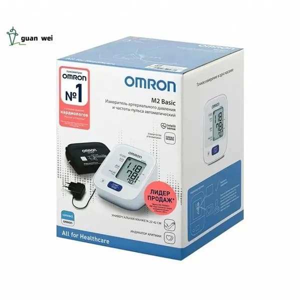 Omron Тонометр автоматический M2 Basic с адаптером и манжетой 22-42 см