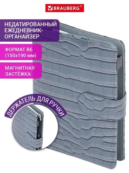 Ежедневник на кольцах недатированный, блокнот для записей В6