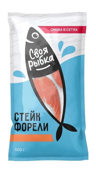 Форель стейк 500 г, Своя рыбка, замороженный