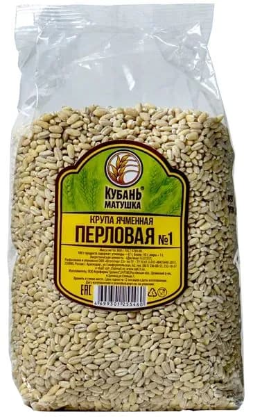 Крупа перловая ячменная Кубань матушка Тищенко ИП м/у, 800 г