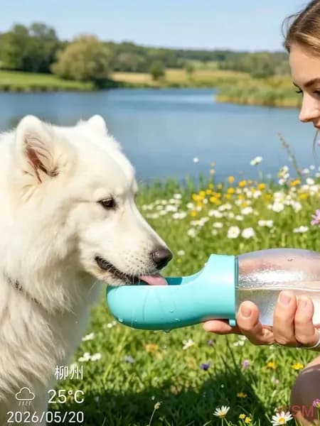 Поильник для собак и кошек, переносной, 300 мл, BPA-free, для прогулок и путешествий
