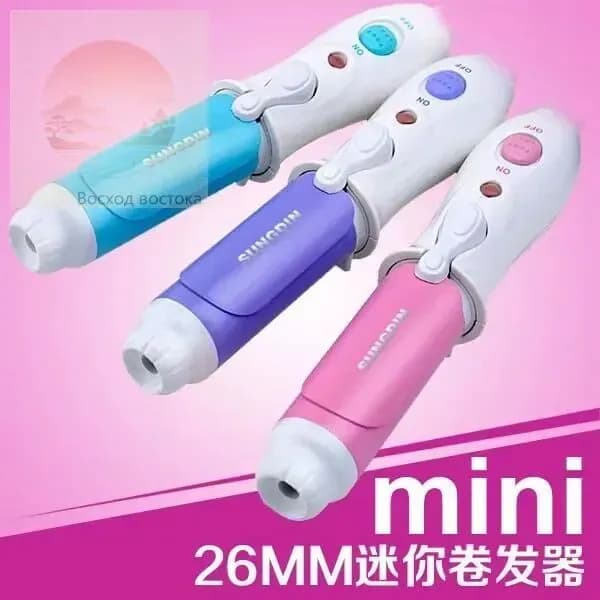 Мини-мультфильм, прямые и щипцы, электрические щипцы для завивки волос двойного назначения, фиолетовые