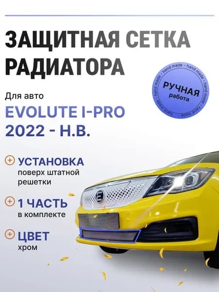 Защита радиатора низ Evolute i-PRO 2022-н.в. хром