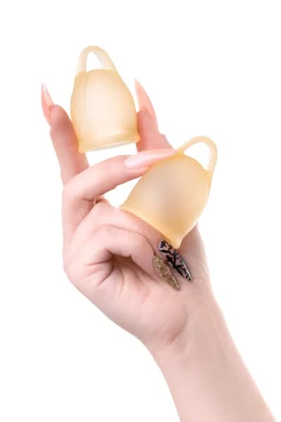 Набор менструальных чаш, 15 и 20 мл Satisfyer Feel Confident Menstrual Cup, оранжевый