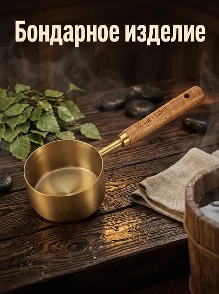 Бондарное изделие для бани 0.125 л