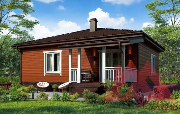 Архитектурное решение каркасного дома "Диво", 9*8, 61 м.кв.