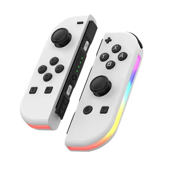 Геймпады контроллеры Joy-con для Nintendo Switch и Nintendo Switch OLED Белые с RGB джойстики цвет 36