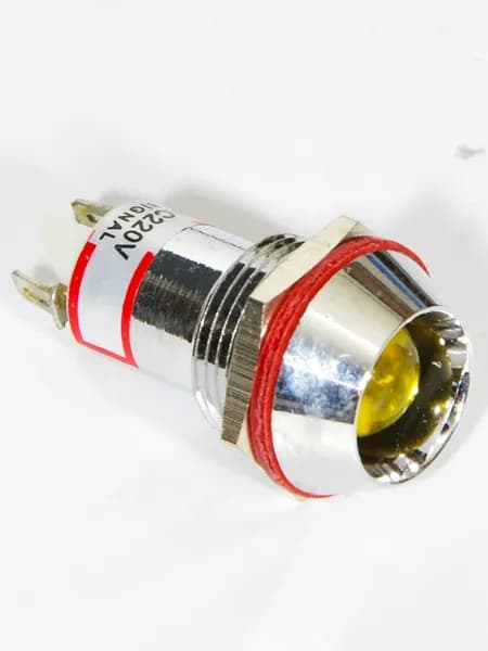 Лампа индикаторная AD-16T светодиодная матрица, d16мм желтая 220В AC (арт. A8800-80066588)
