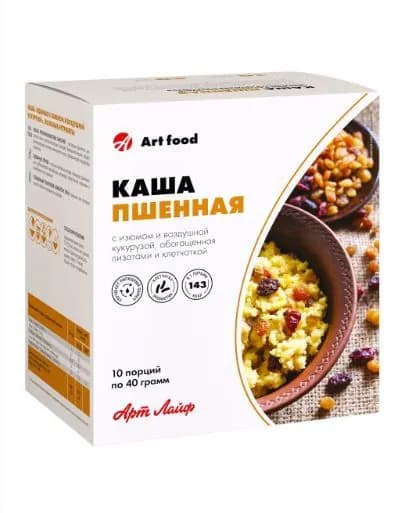 Каша Арт Лайф Пшенная с изюмом и воздушной кукурузой
