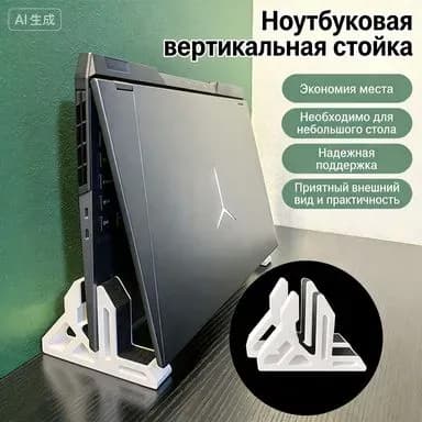 Вертикальная стойка-держатель для игрового ноутбука: компактное вертикальное хранение.